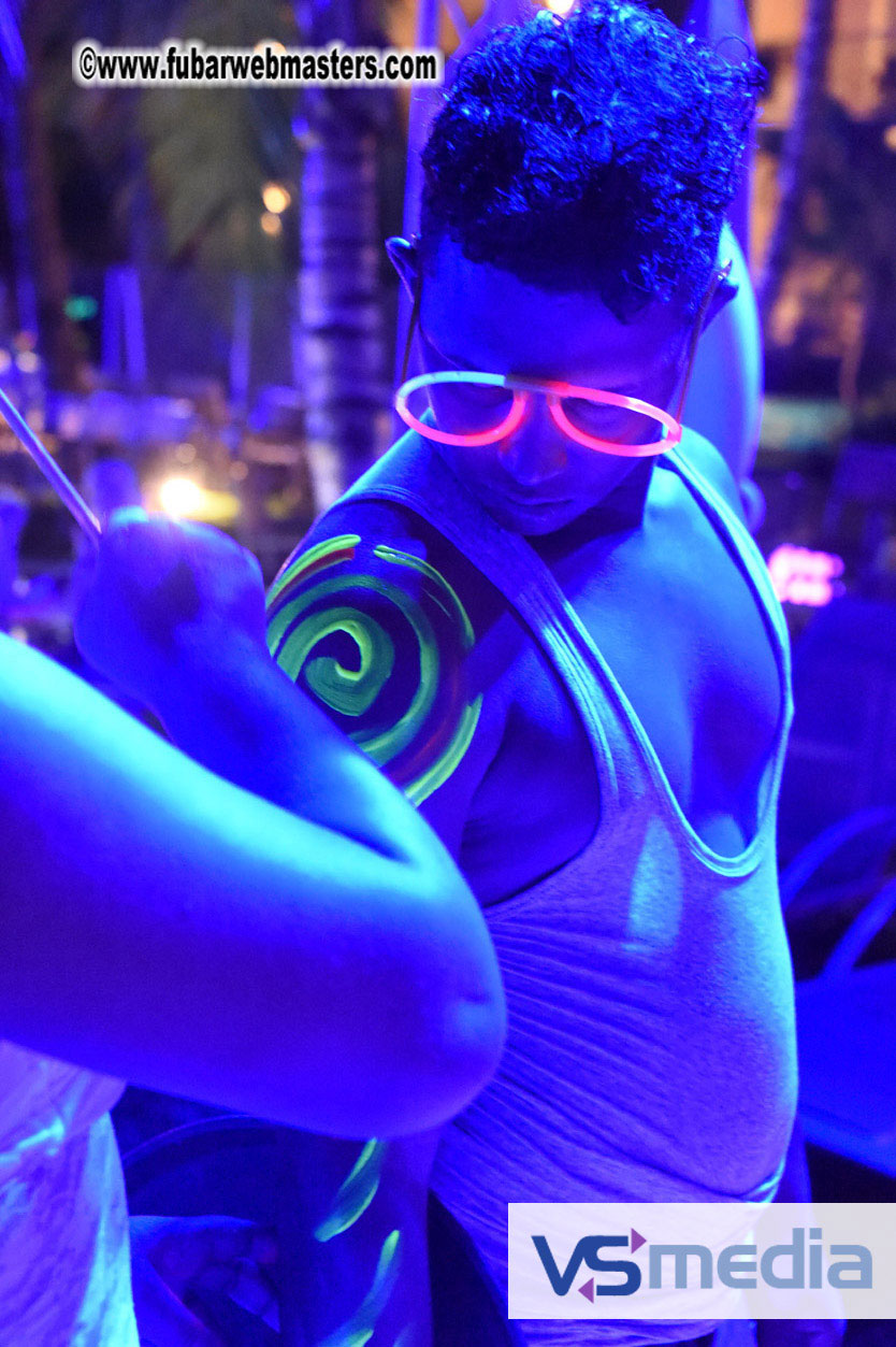 Black Light Pool Party