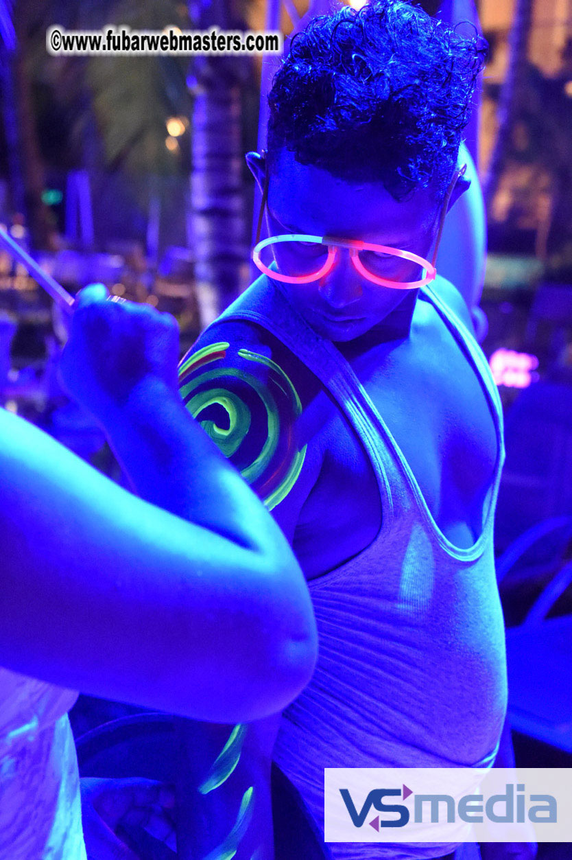 Black Light Pool Party