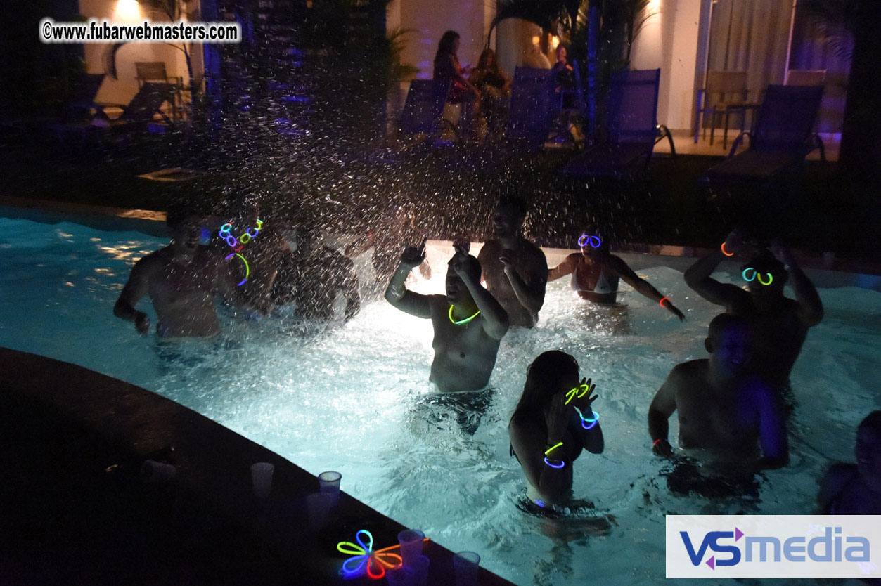 Black Light Pool Party