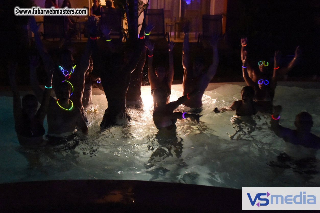 Black Light Pool Party