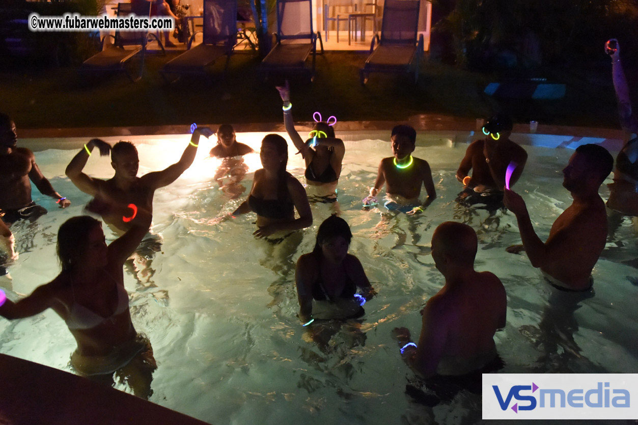 Black Light Pool Party