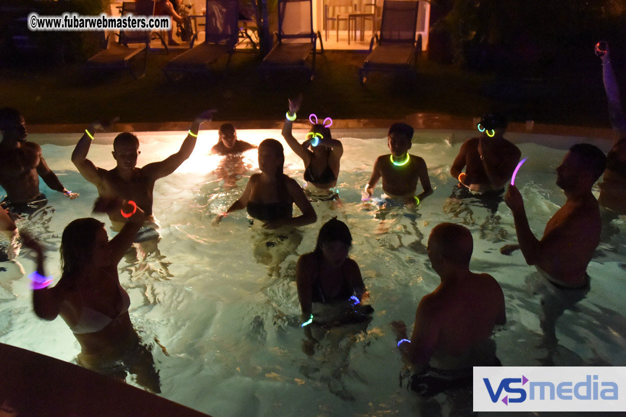 Black Light Pool Party