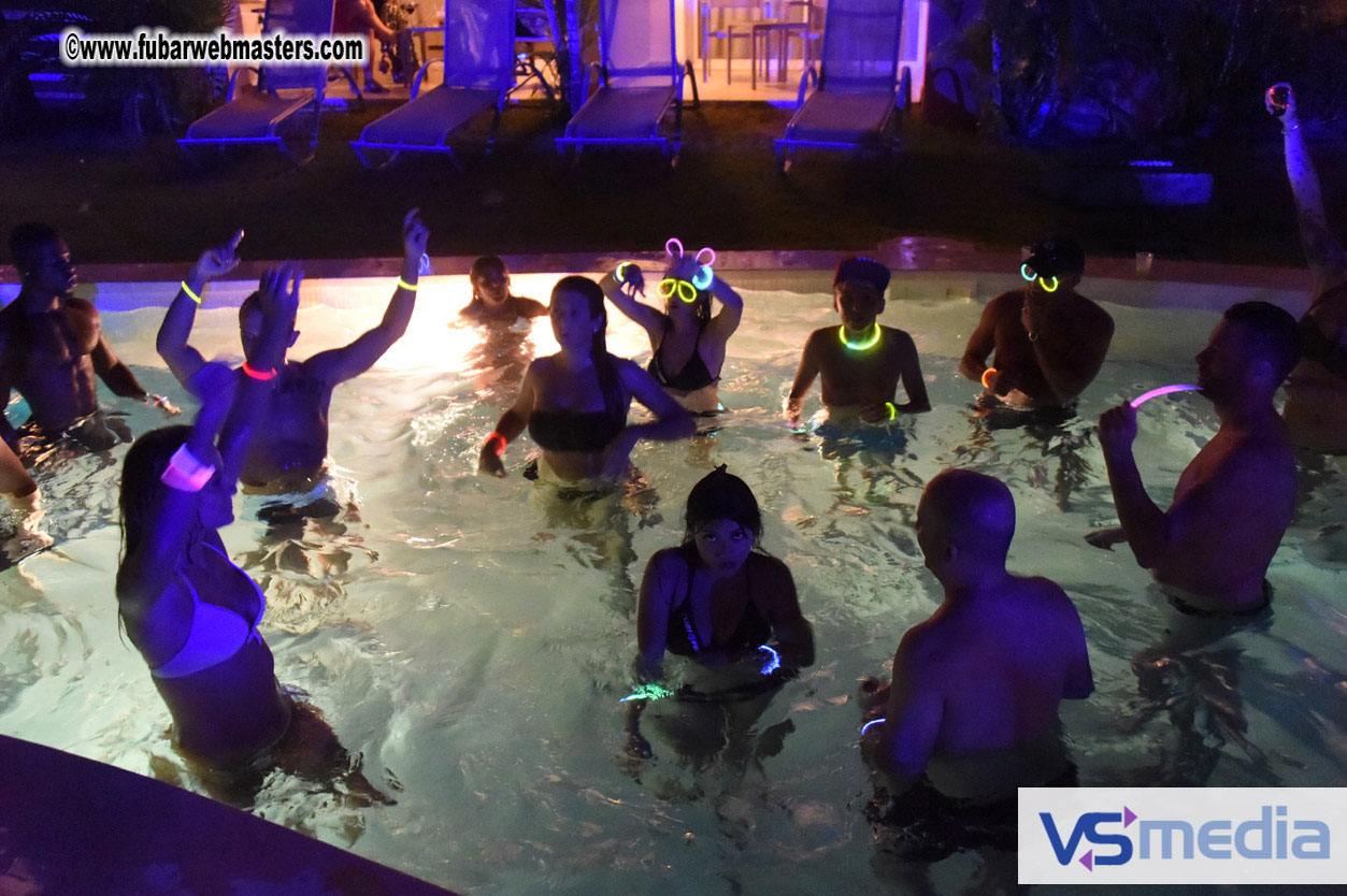 Black Light Pool Party