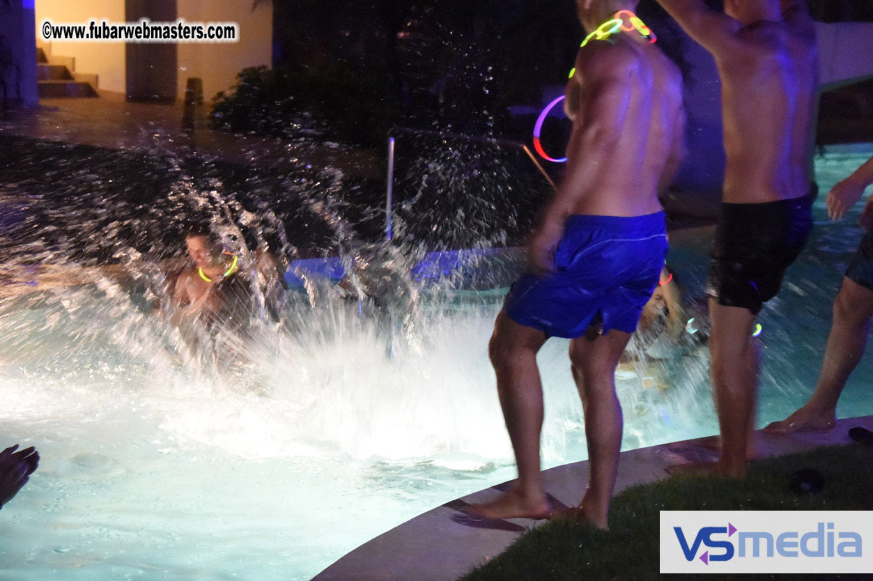 Black Light Pool Party