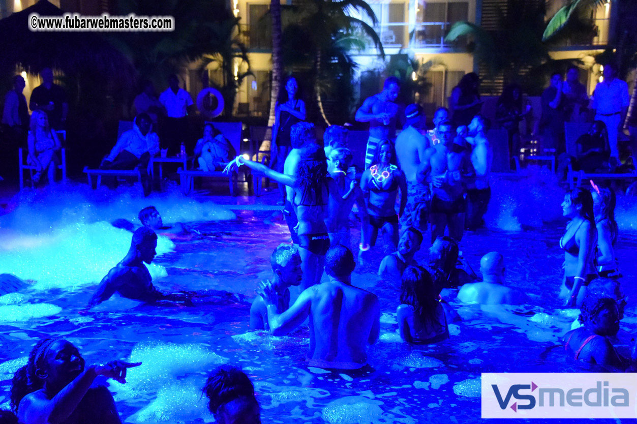 Black Light Pool Party