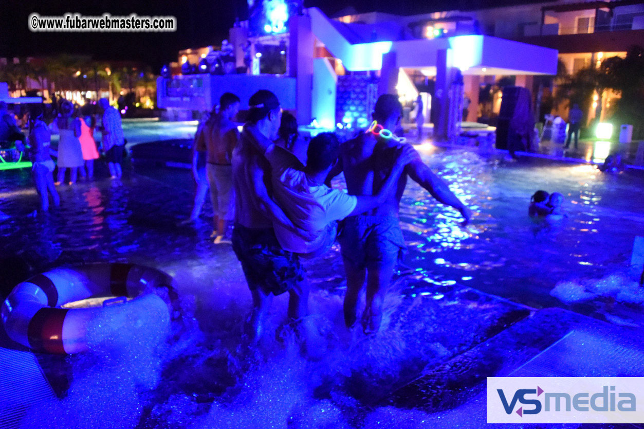 Black Light Pool Party