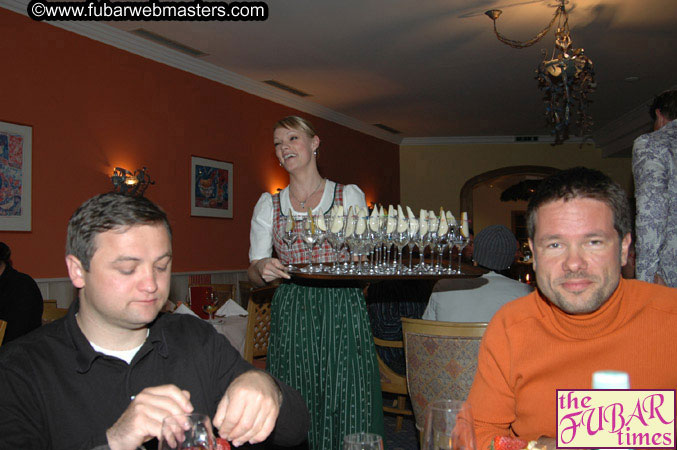 Dinner in Hotel Restaurant Wednesday Night