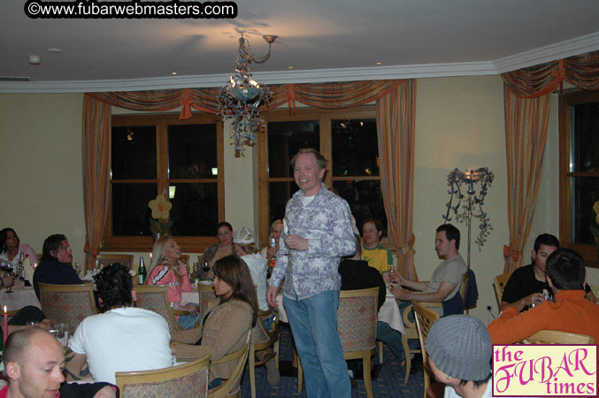 Dinner in Hotel Restaurant Wednesday Night