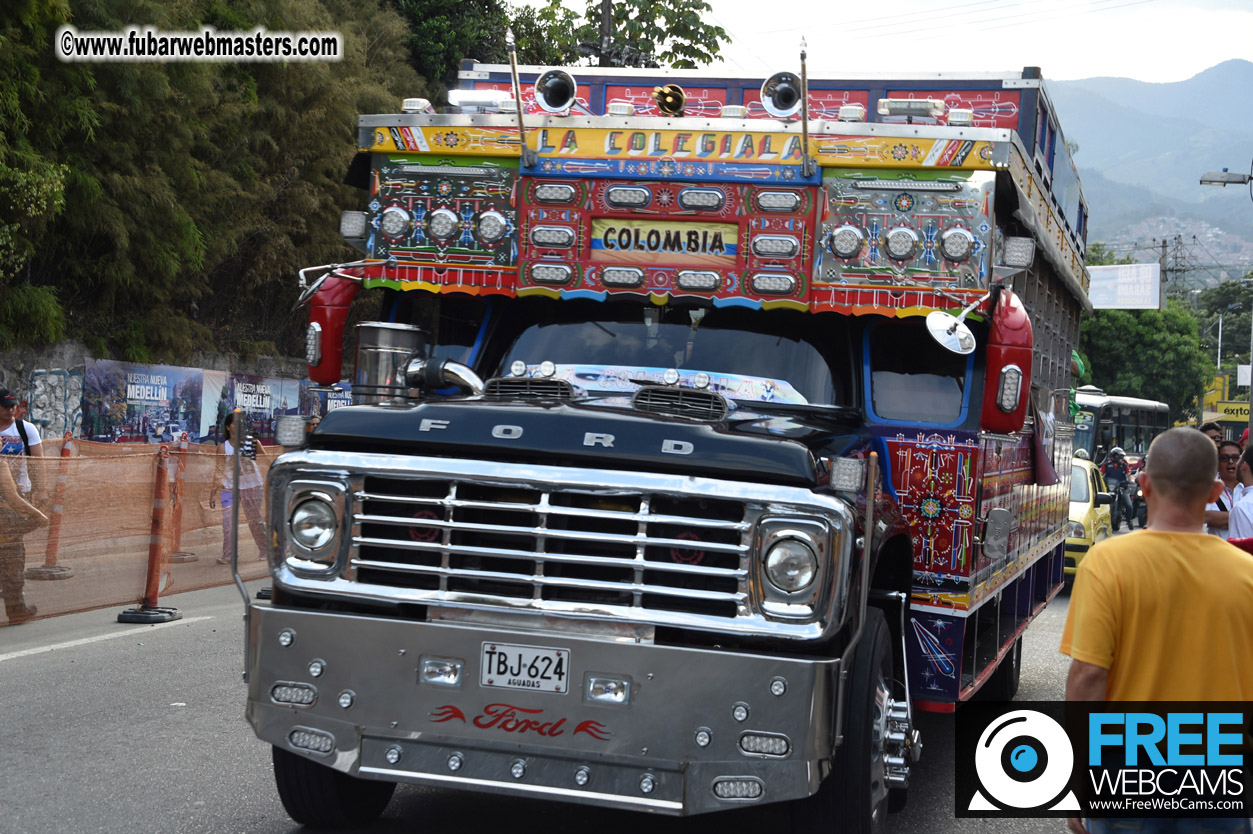 Colombian Chiva party bus tour.