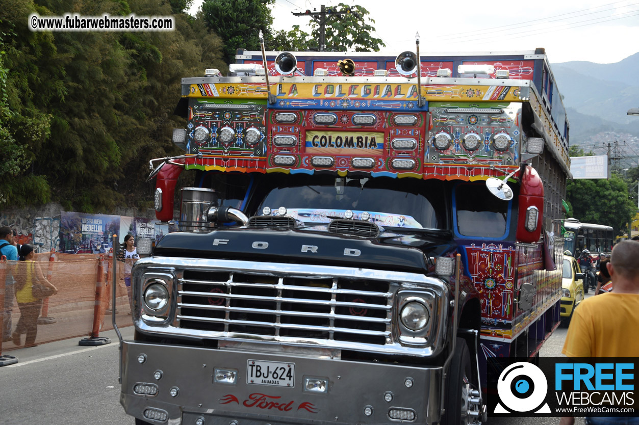 Colombian Chiva party bus tour.