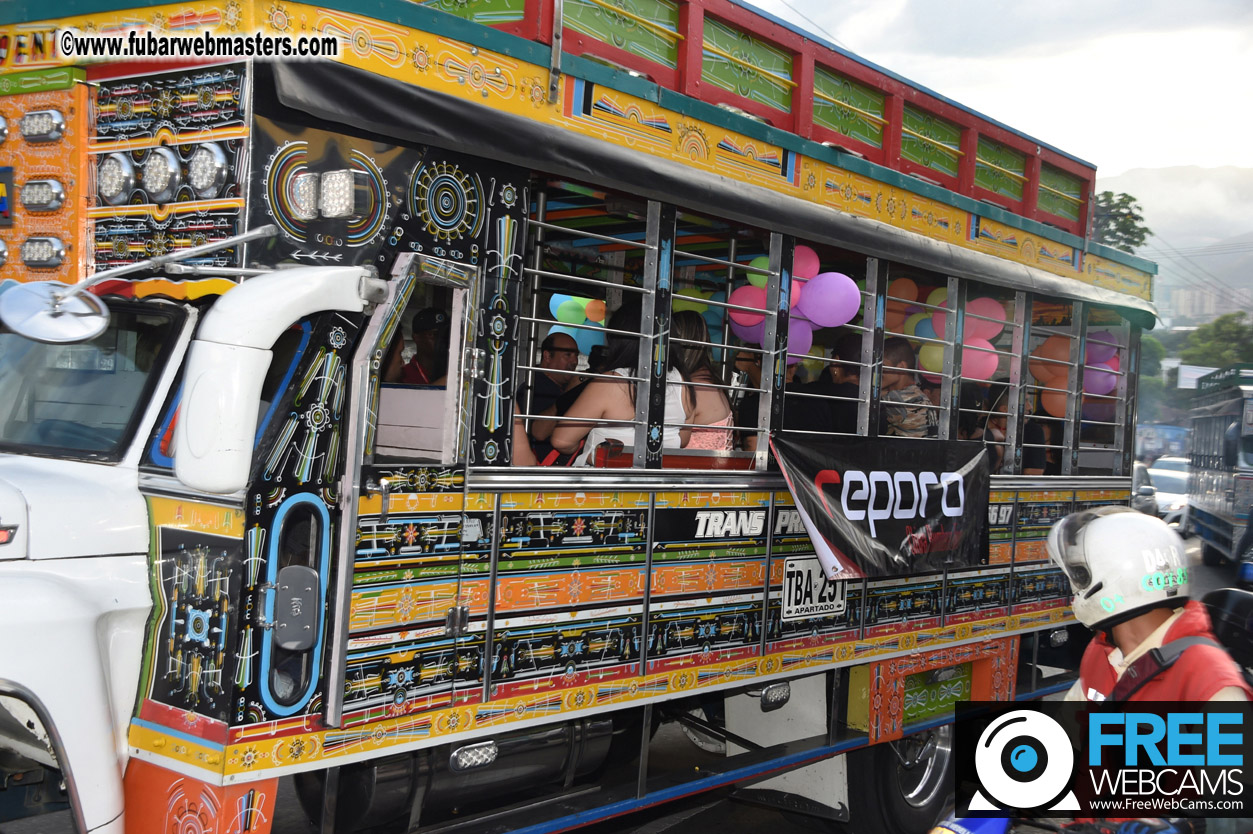 Colombian Chiva party bus tour.