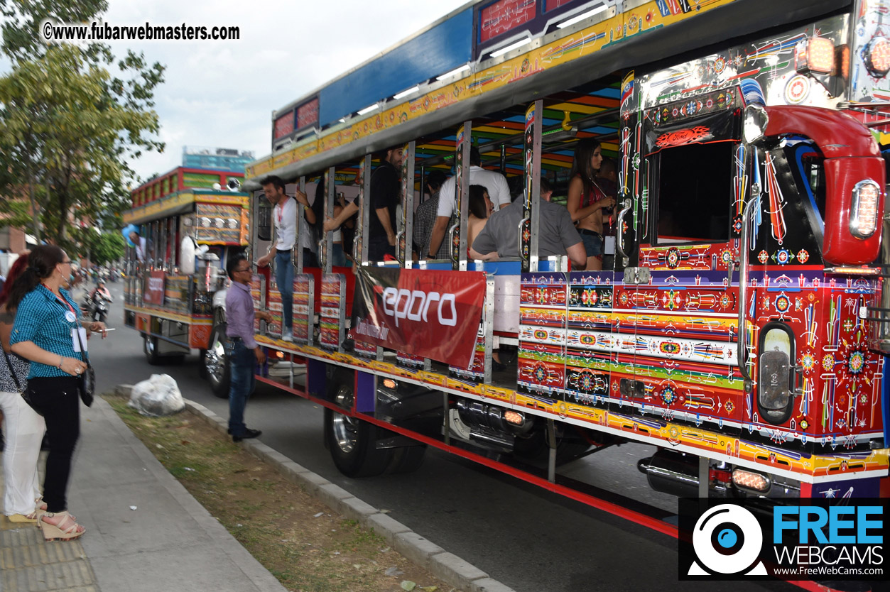 Colombian Chiva party bus tour.