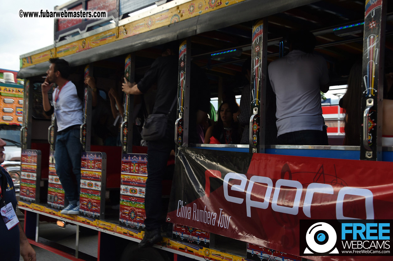 Colombian Chiva party bus tour.