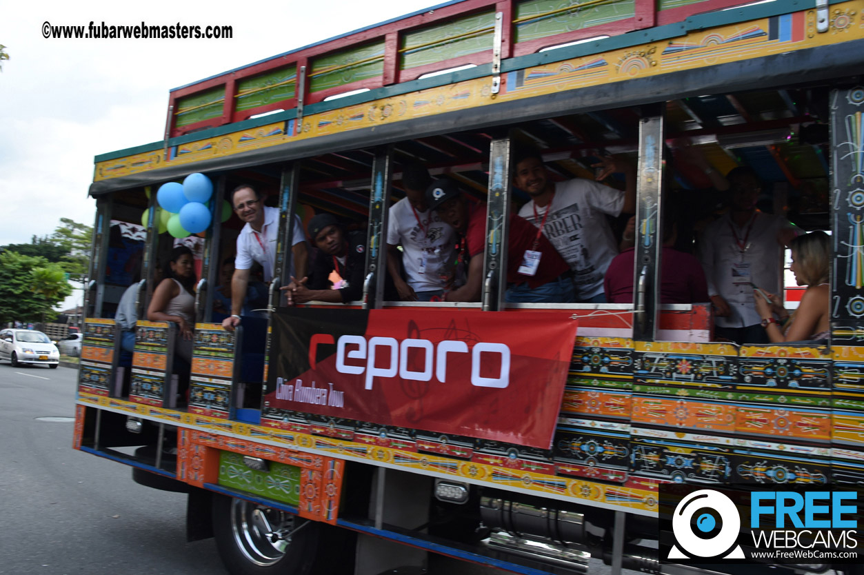 Colombian Chiva party bus tour.