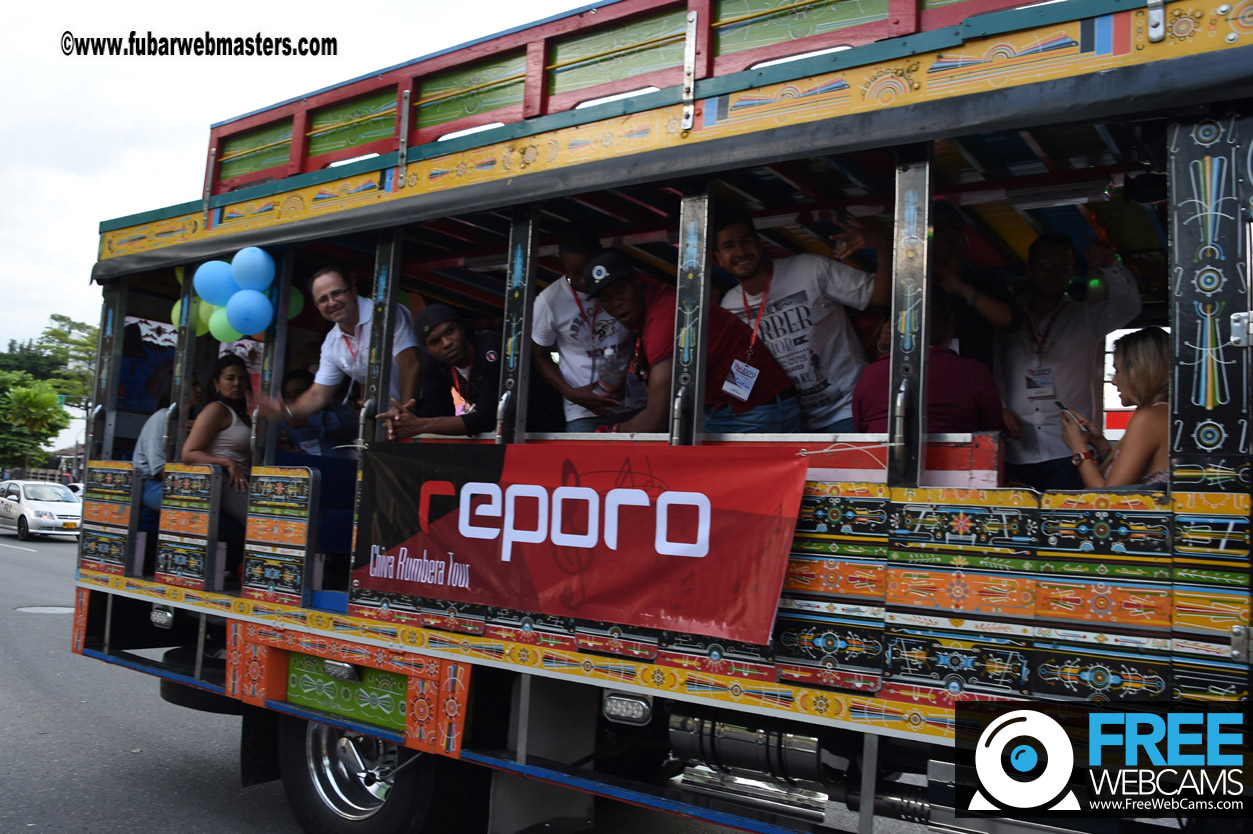 Colombian Chiva party bus tour.