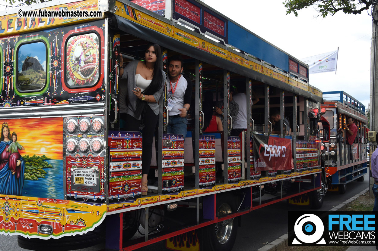 Colombian Chiva party bus tour.