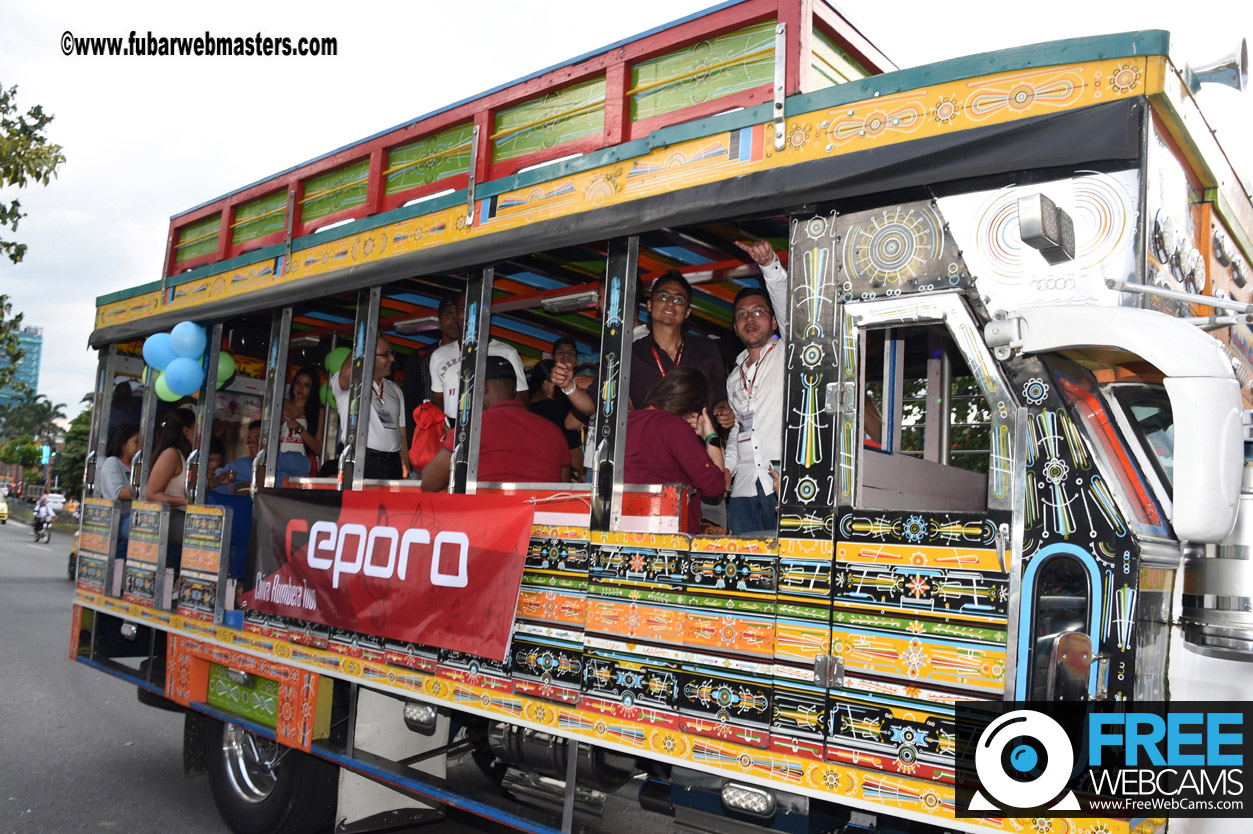 Colombian Chiva party bus tour.