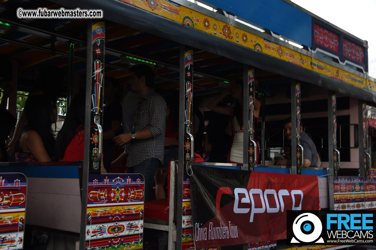 Colombian Chiva party bus tour.