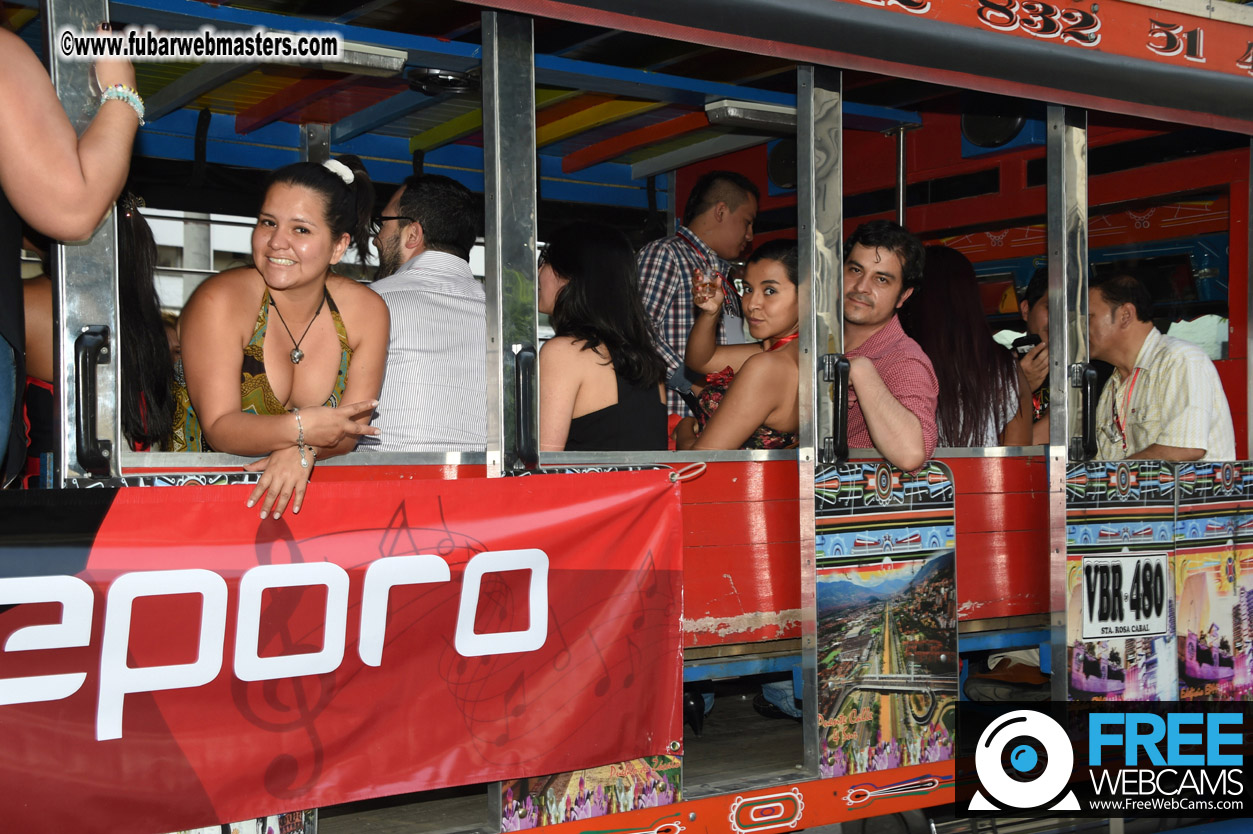 Colombian Chiva party bus tour.
