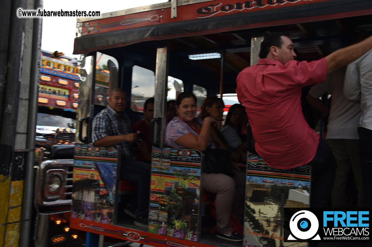 Colombian Chiva party bus tour.