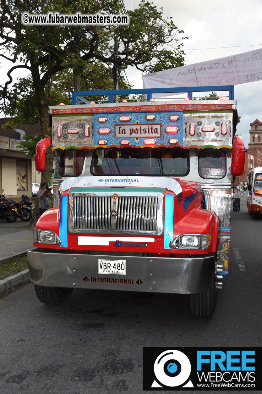 Colombian Chiva party bus tour.