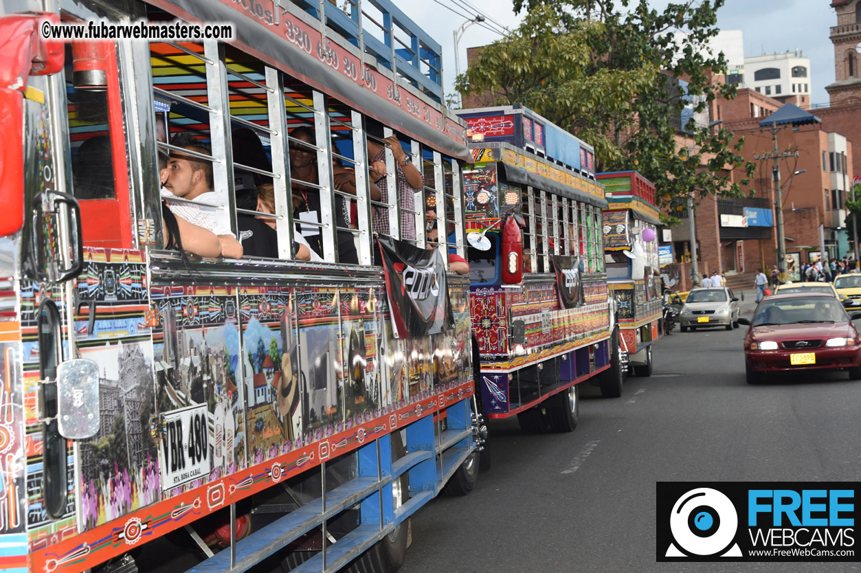 Colombian Chiva party bus tour.