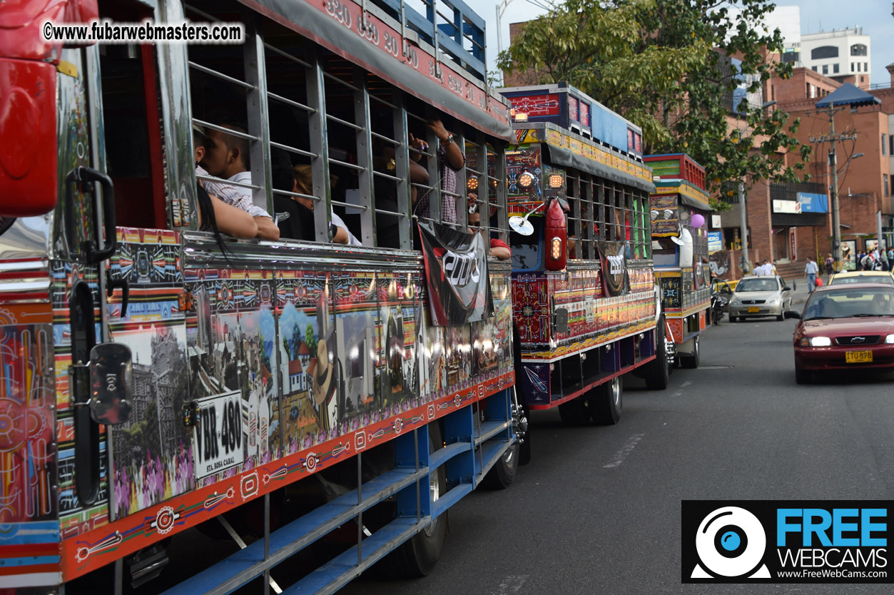 Colombian Chiva party bus tour.