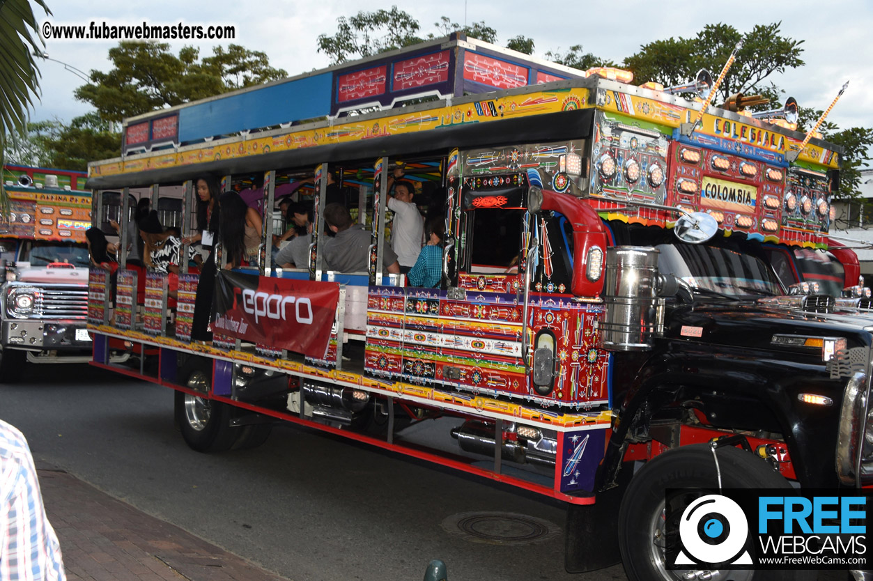 Colombian Chiva party bus tour.