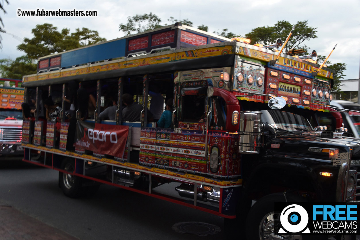 Colombian Chiva party bus tour.