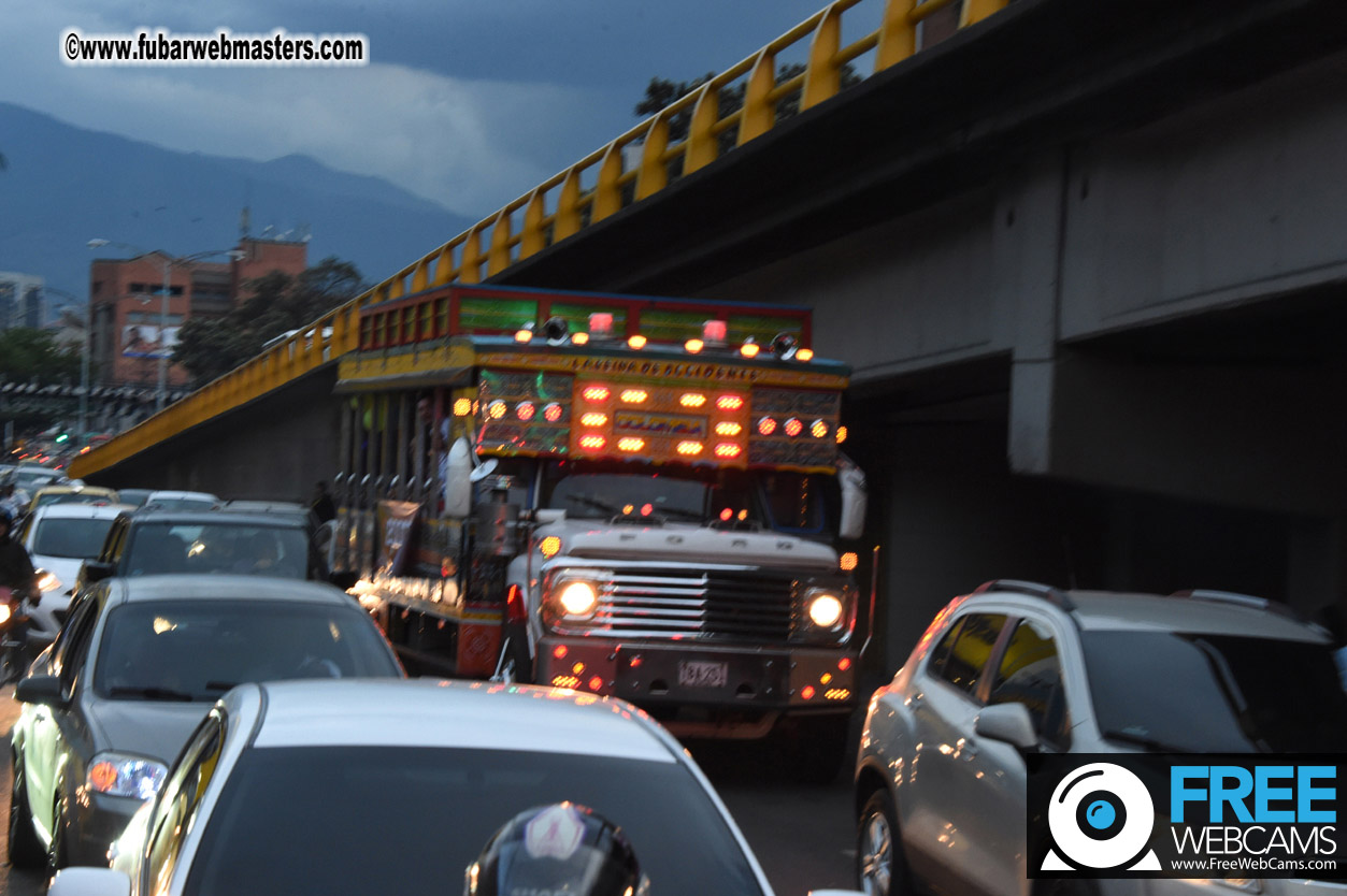 Colombian Chiva party bus tour.