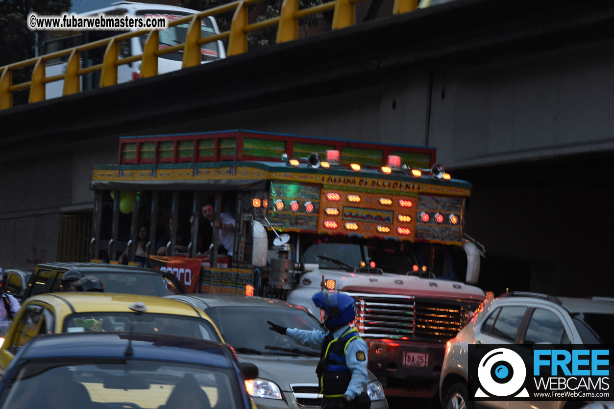 Colombian Chiva party bus tour.