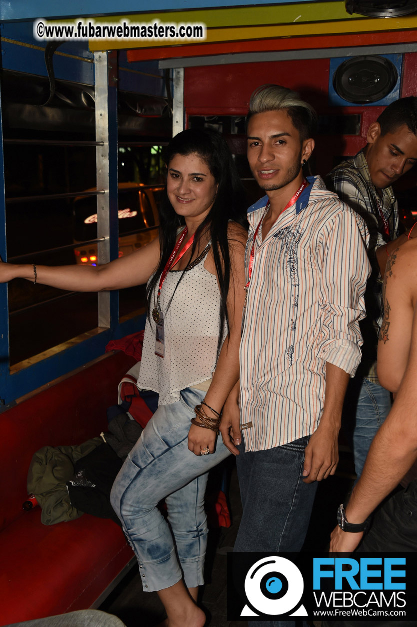 Colombian Chiva party bus tour.