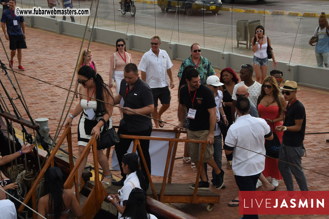 Champagne Networking Pirate Boat