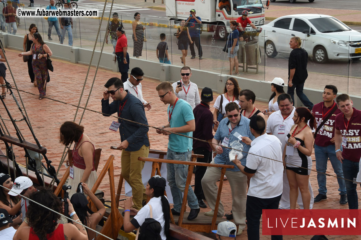 Champagne Networking Pirate Boat