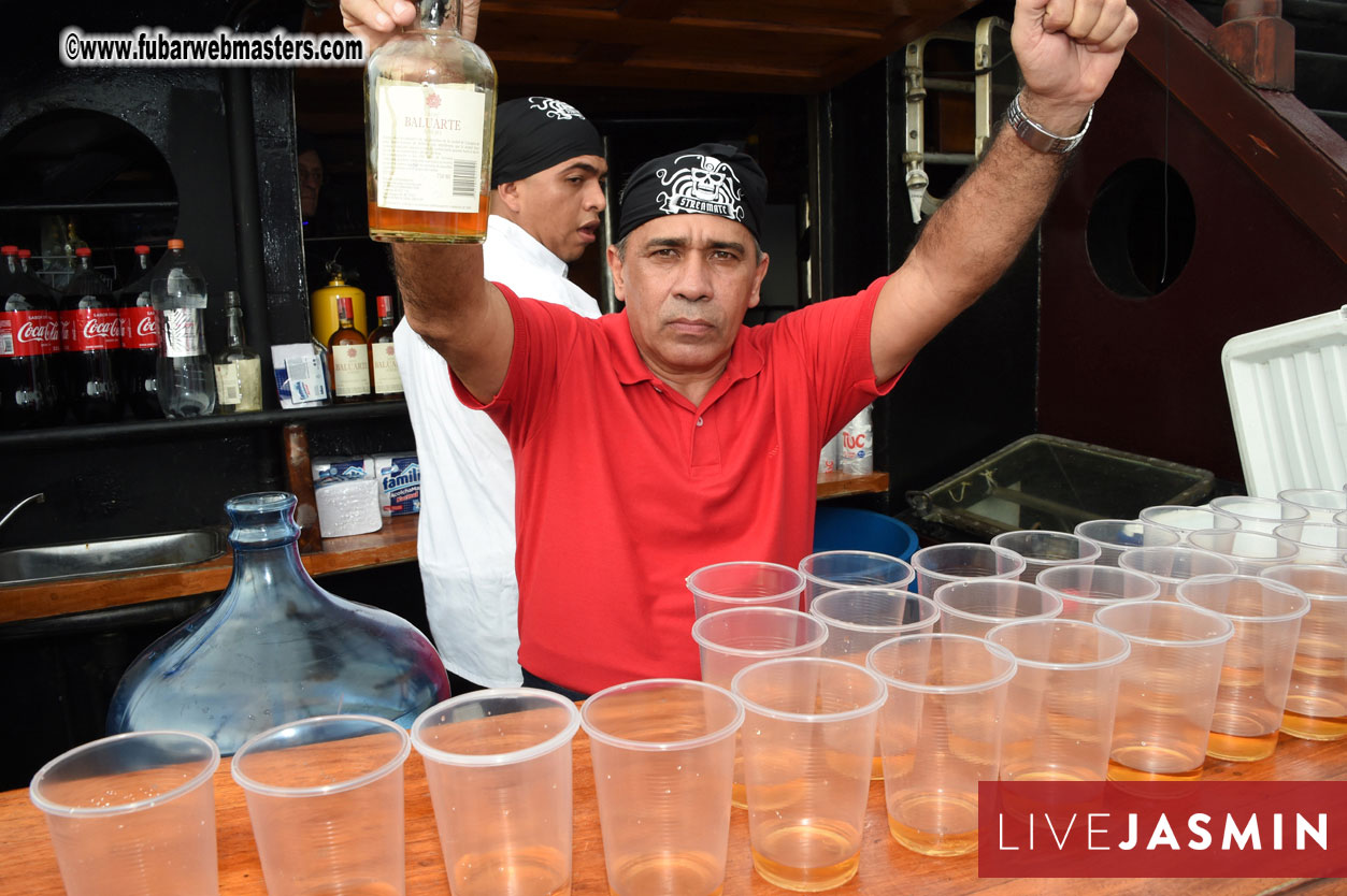 Champagne Networking Pirate Boat