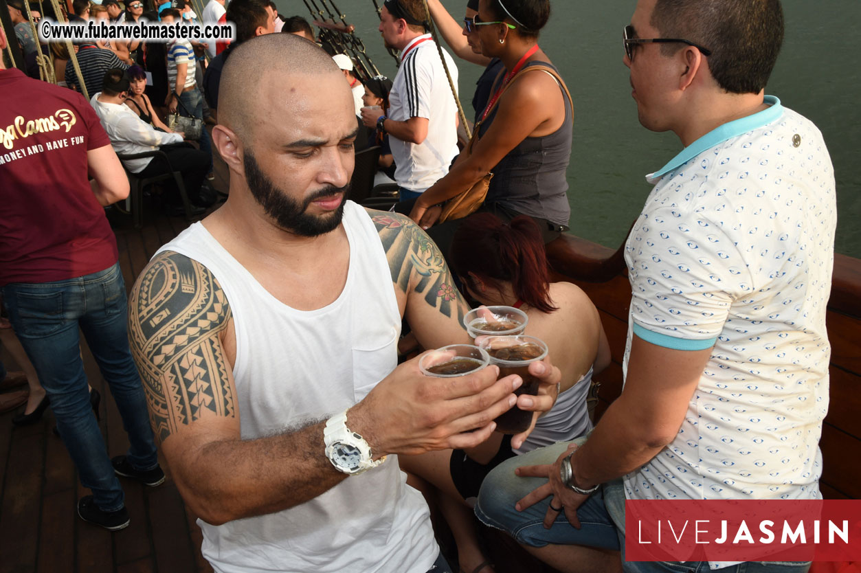 Champagne Networking Pirate Boat