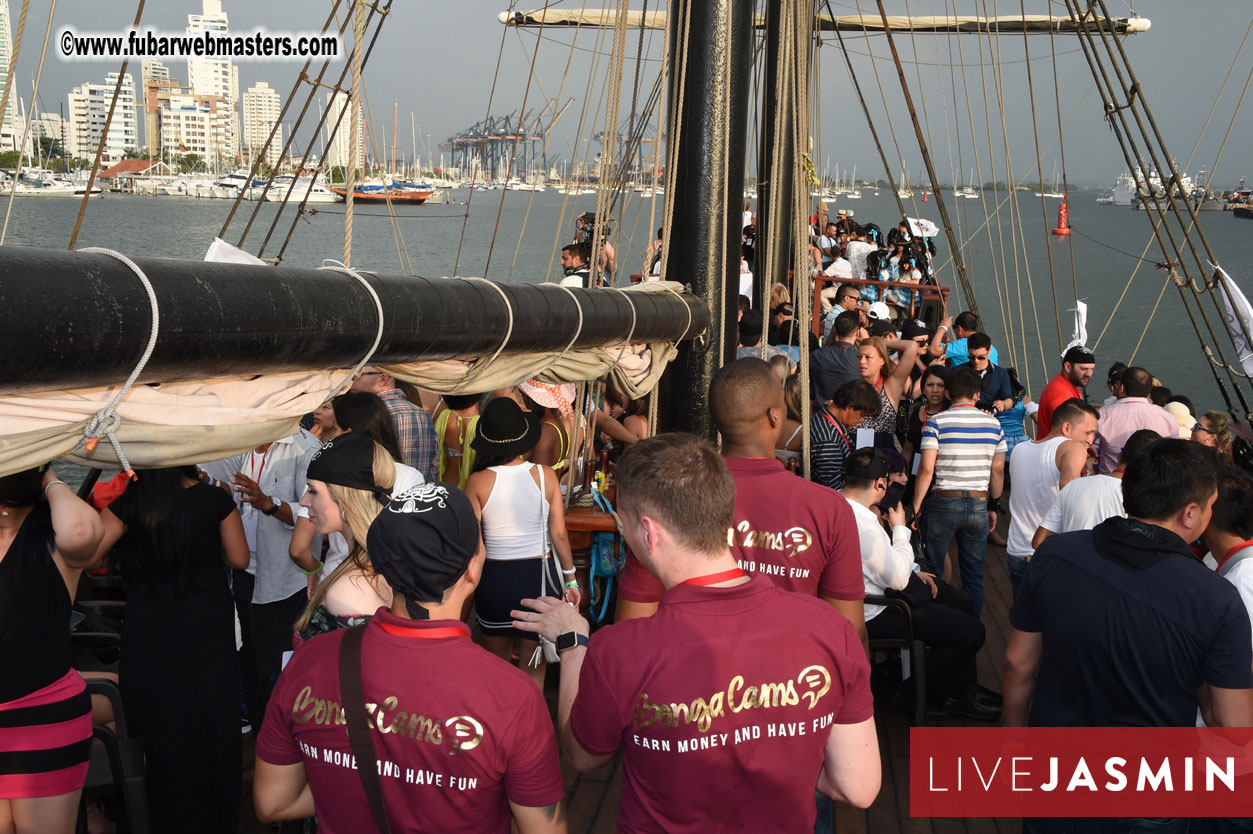 Champagne Networking Pirate Boat