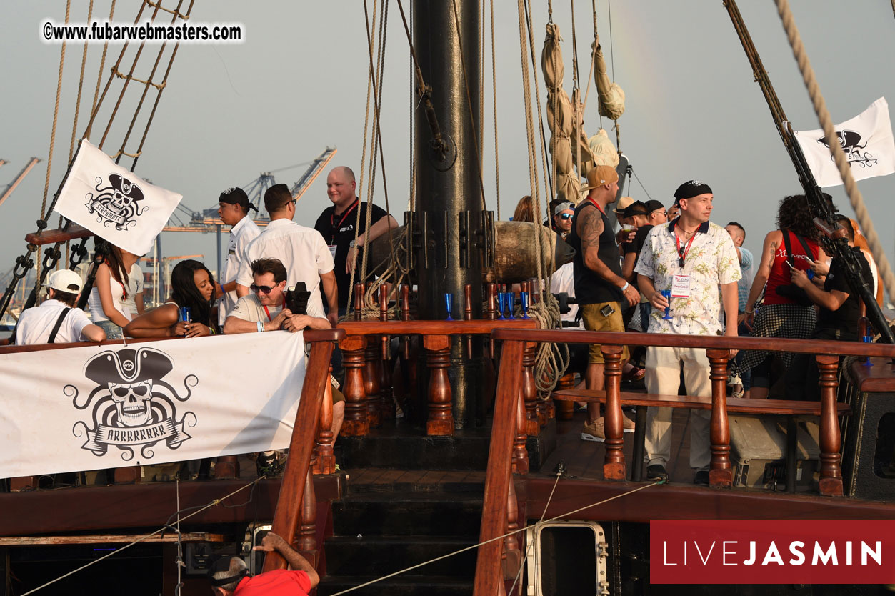 Champagne Networking Pirate Boat