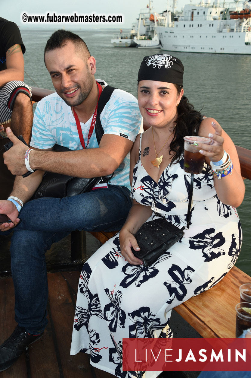 Champagne Networking Pirate Boat