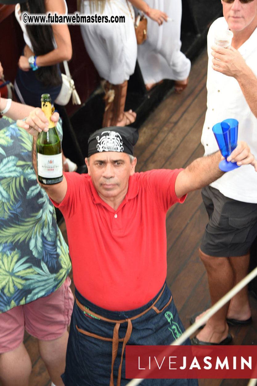 Champagne Networking Pirate Boat