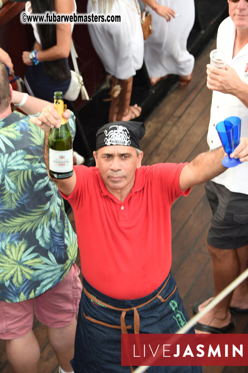 Champagne Networking Pirate Boat