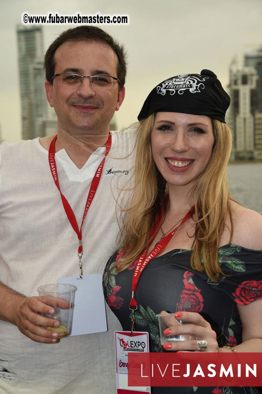 Champagne Networking Pirate Boat