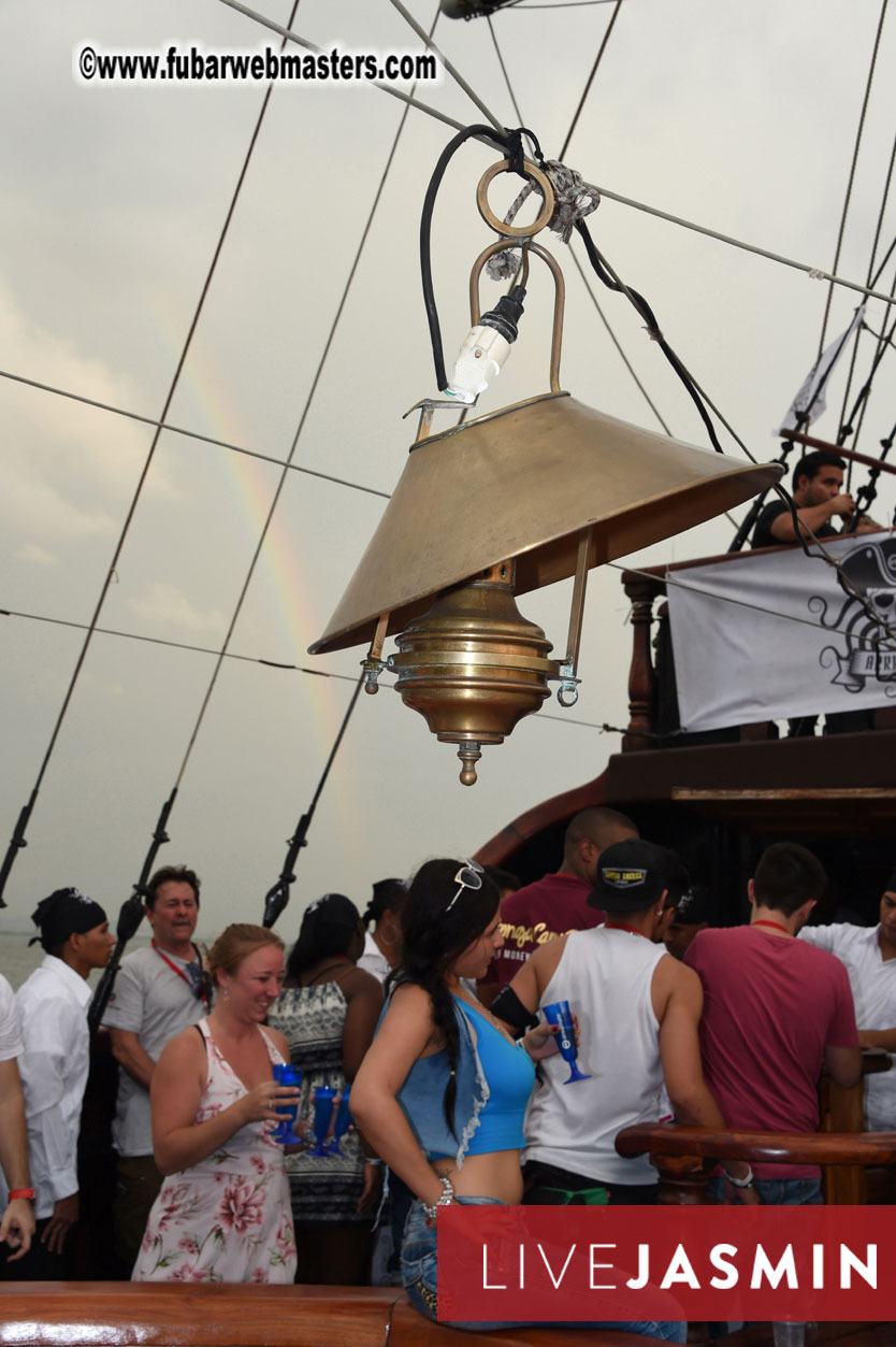 Champagne Networking Pirate Boat