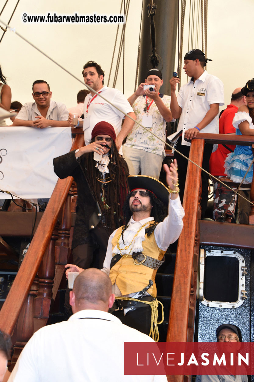 Champagne Networking Pirate Boat