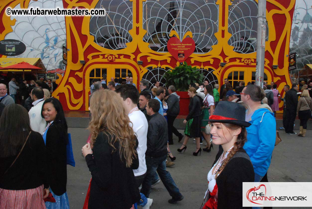 Beer tent seating in the legendary Hacker Festzelt