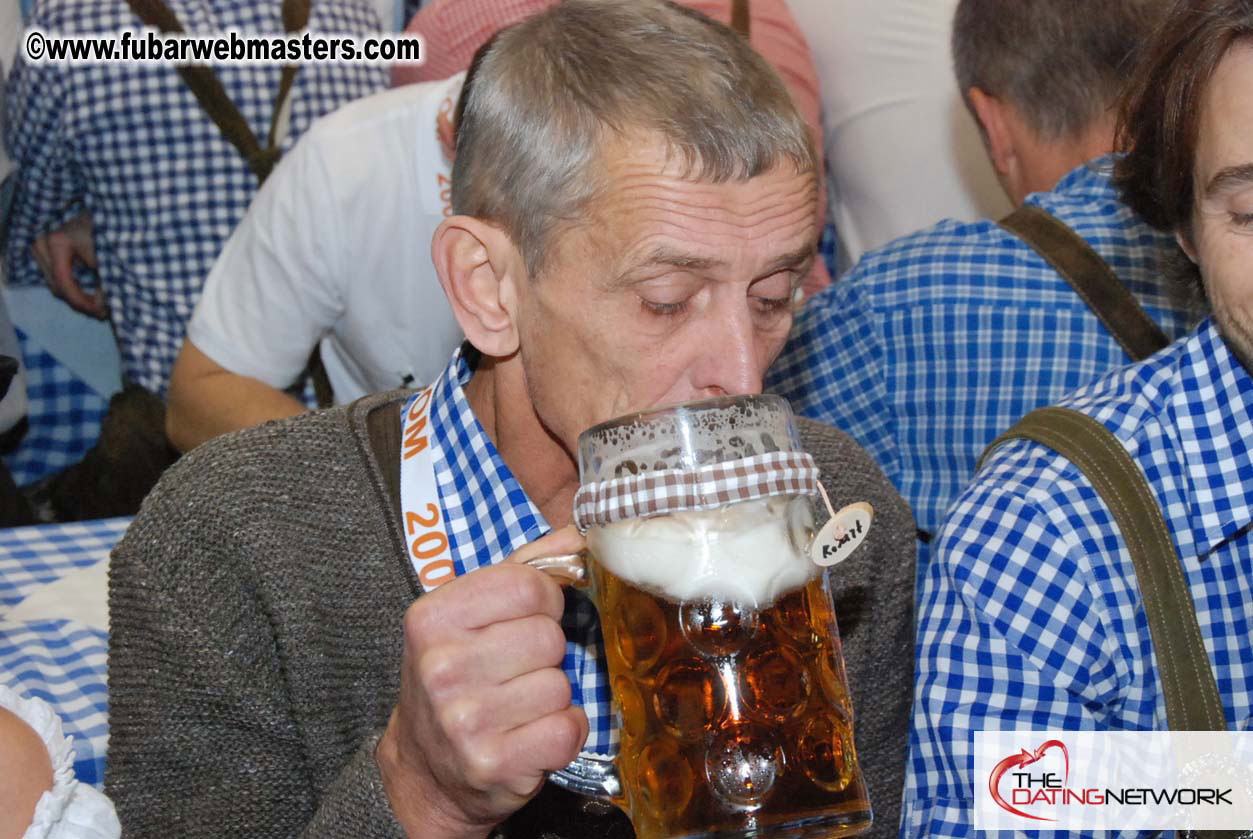 Beer tent seating in the legendary Hacker Festzelt