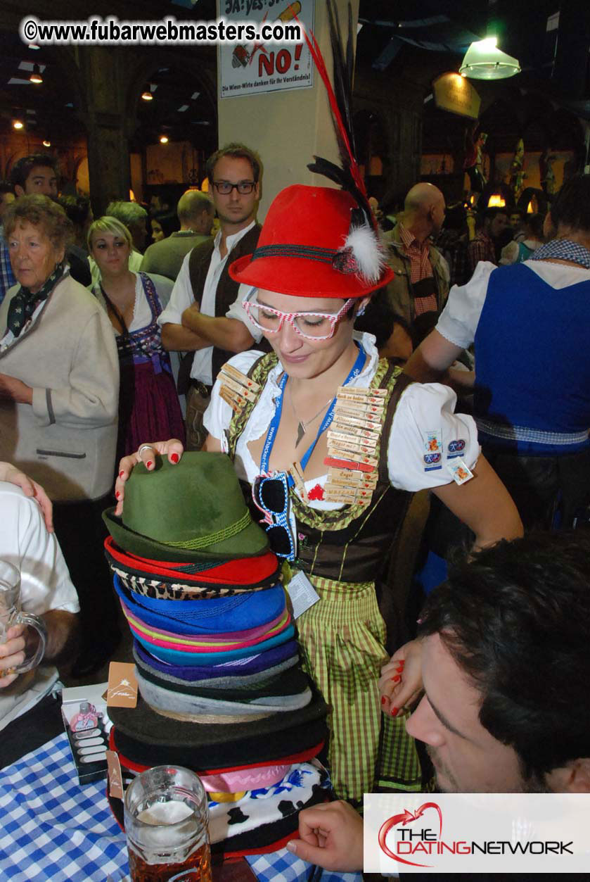 Beer tent seating in the legendary Hacker Festzelt