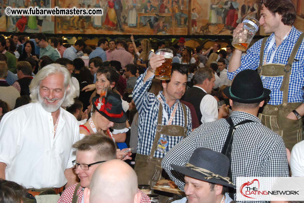 Beer tent seating in the legendary Hacker Festzelt