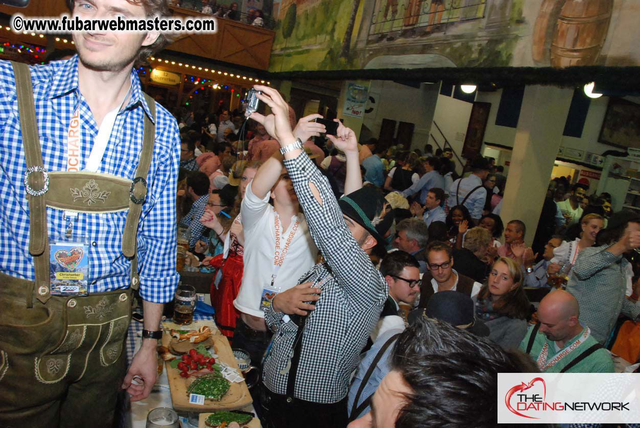 Beer tent seating in the legendary Hacker Festzelt