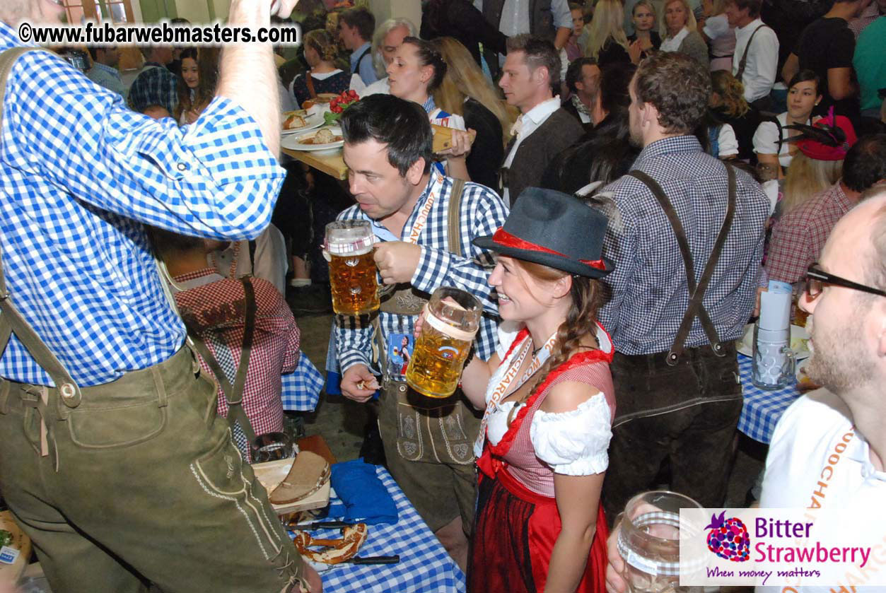 Beer tent seating in the legendary Hacker Festzelt